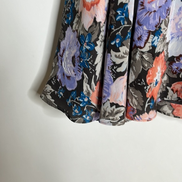 Rebecca Taylor V-Neck Silk Floral Ruffled Sleeve Dress Size 0 - Picture 8 of 9